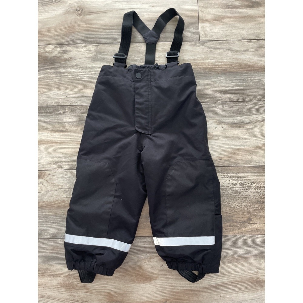 H&M Snow Bib Toddler 3T Black Ski Snowboard Pants Suspenders 179979
